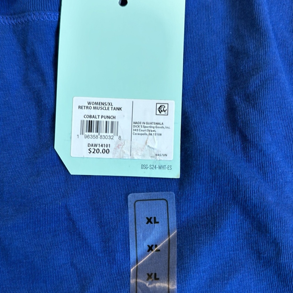 NWT Women’s XL Retro Muscle Tank DSG Cobalt Punch - Picture 6 of 12